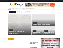 Tablet Screenshot of coinagemag.com